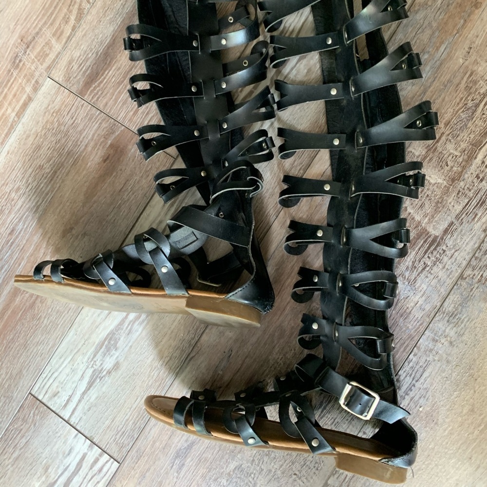 Black Gladiator Sandals
